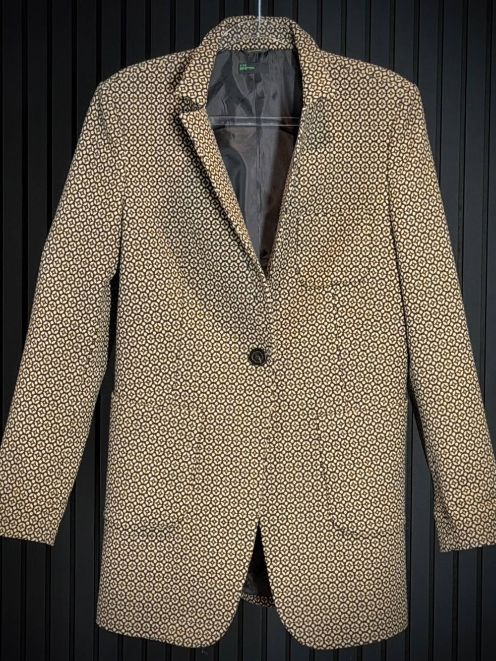 Benetton Black and Tan Jacket EU Size 46/US L